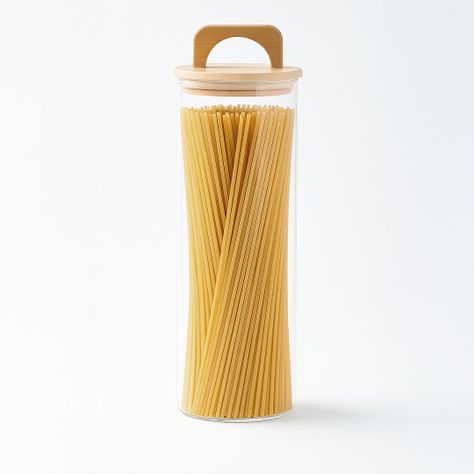 Frasco Contenedor Hermético Vidrio Tapa Asa Bambú 2200ml-0