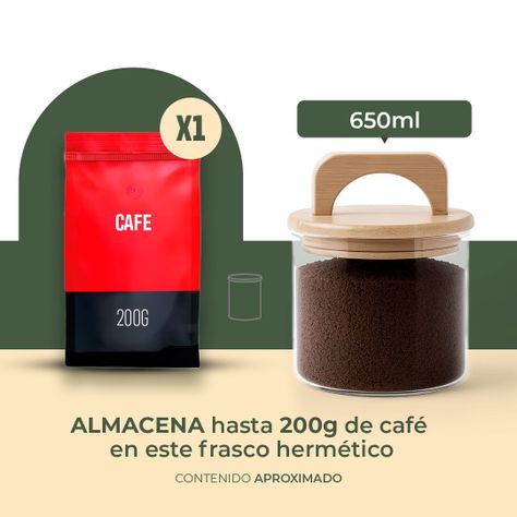 Pack 3 Contenedores Herméticos Vidrio Tapa Asa Bambú 650ml-2