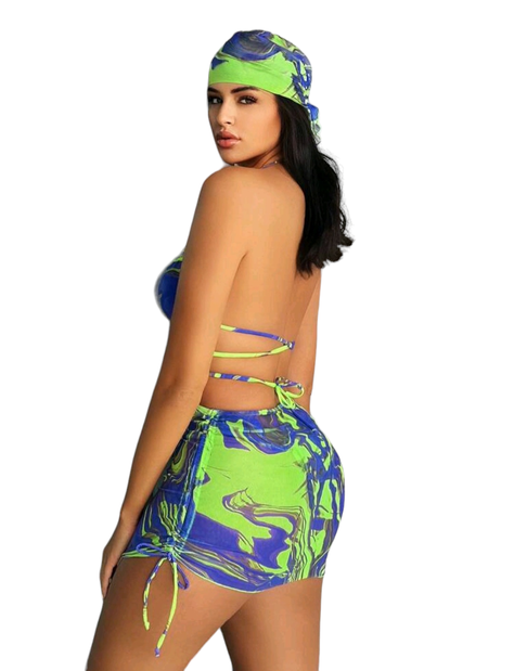 Traje de Baño Estampado - 4 piezas -2