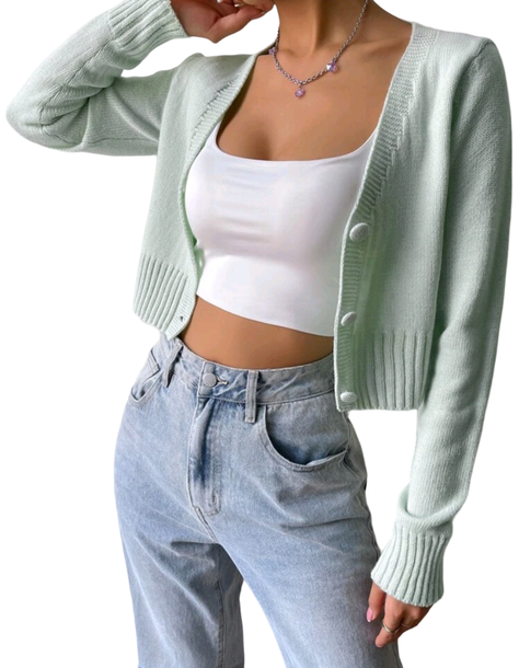 Sweater Chaleco Verde Menta-2