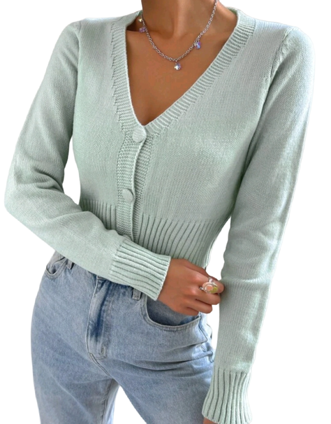 Sweater Chaleco Verde Menta-1