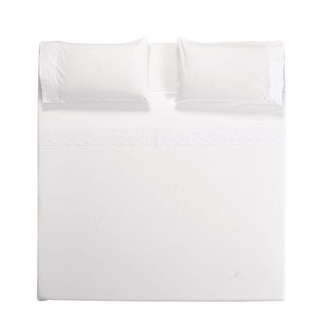 Juego Sabana Broderie Malaga 1.5P Blanco-1
