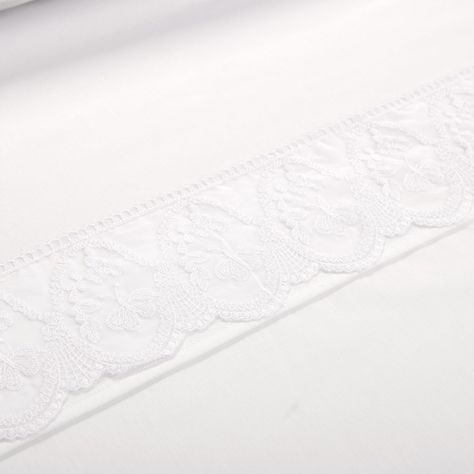 Juego Sabana Broderie Malaga 1.5P Blanco-3
