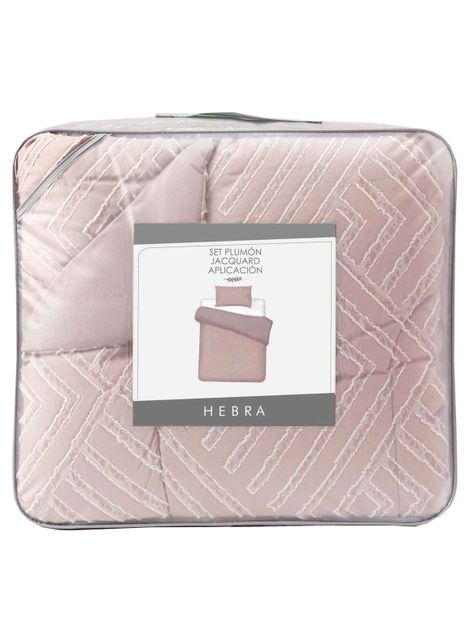 Plumon Jacquard 1.5 Plaza Flechas Gris-4