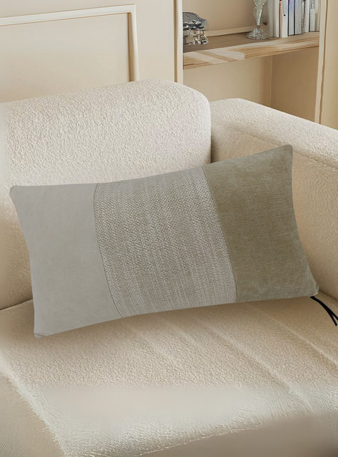 Cojin Patchwork  Rectangular Beige 30X50-3