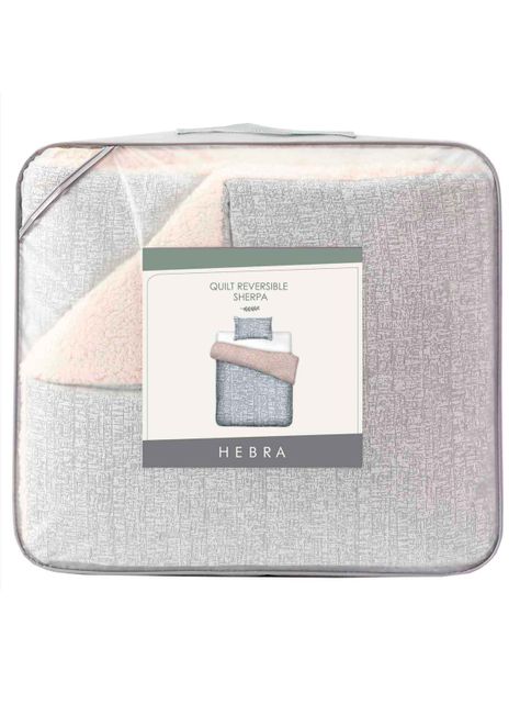 Quilt Reversible Sherpa 1.5 Plaza Gris-4