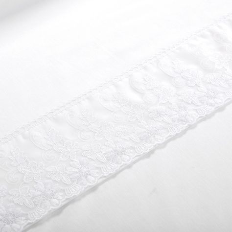 Juego Sabana Broderie Pamplona 1.5P Blanco-1