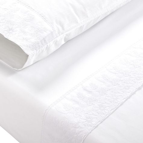 Juego Sabana Broderie Pamplona 1.5P Blanco-2