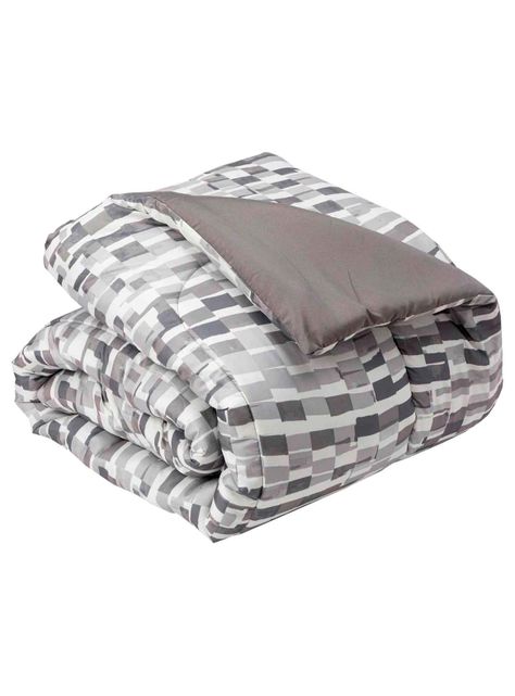 Plumon Reversible 1.5 Plaza Ladrillo Gris-2