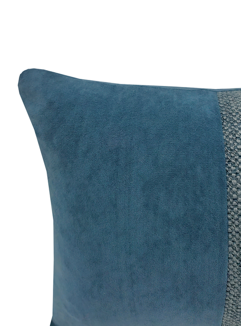 Cojin Patchwork  Rectangular Azul 30X50-1