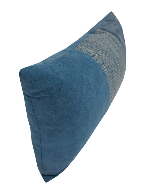 Cojin Patchwork  Rectangular Azul 30X50-2