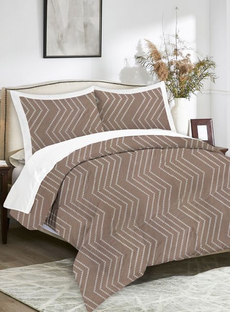Plumón Jacquard  King Zigzag G-0