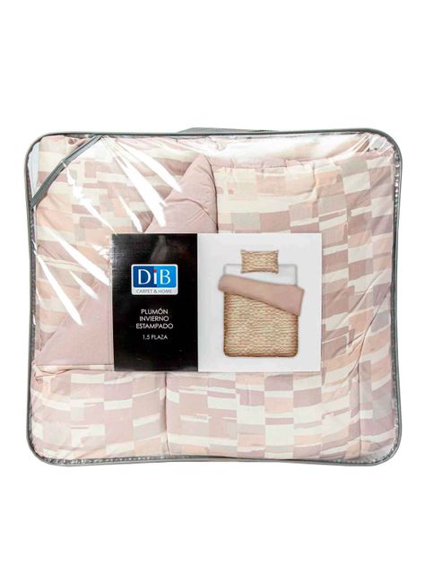 Plumon Reversible 1.5 Plaza Ladrillo Beige-4
