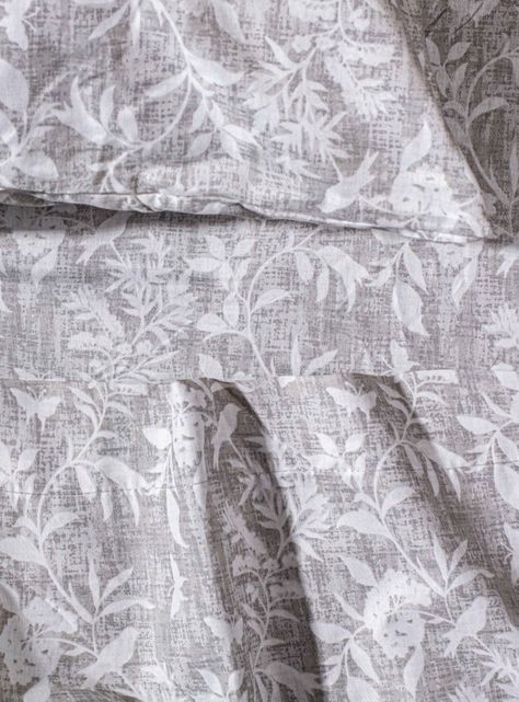 Sabanas Estampadas 1.5P Flores- Gris-1