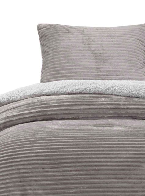 Cobertor  Reversible Sherpa 1.5 Plaza Cotelón Gris-0