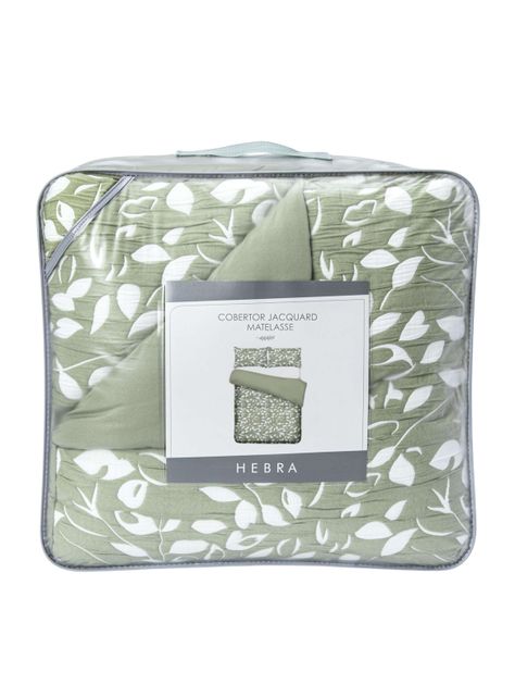 Cobertor Jacquard 2P Hojas Verde -4