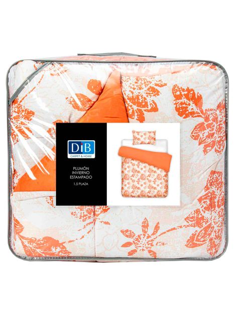 Plumon Reversible 1.5 Plaza Flores Terracota-4