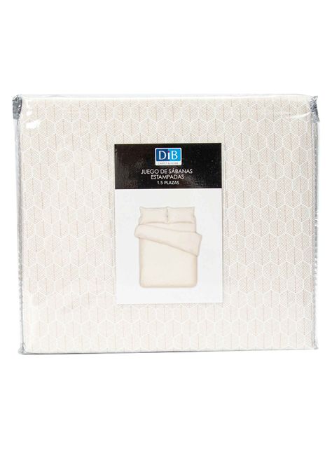 Sabanas Estampadas 1.5P Panal Beige-2