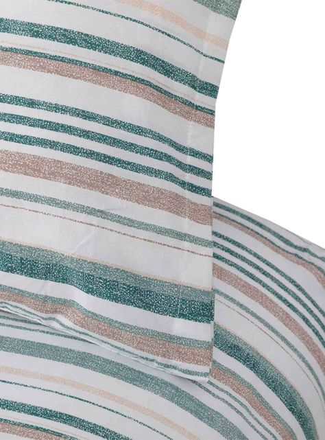 Sabanas Microfibra 1.5 Plaza Lineas Verde-1