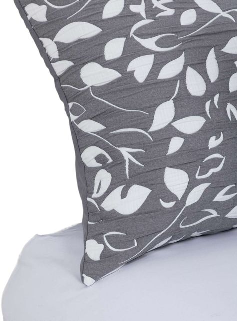 Cobertor Jacquard 2P Hojas Gris -2
