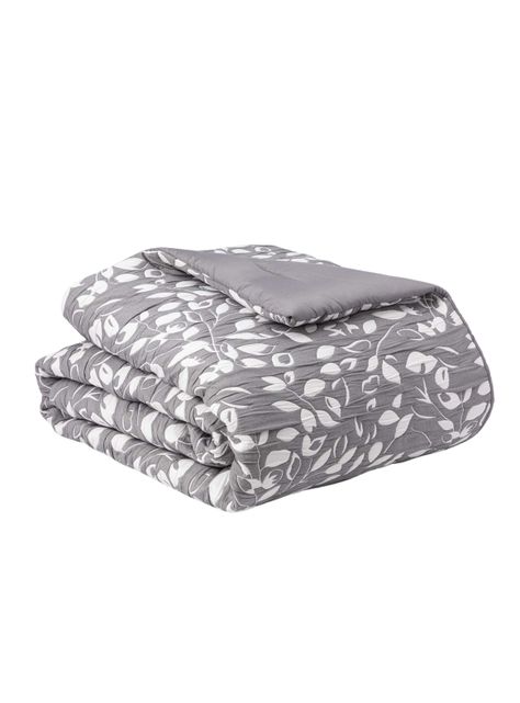 Cobertor Jacquard 2P Hojas Gris -3