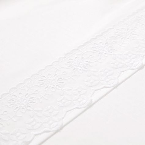 Juego Sabana Broderie Alicante Super King Blanco-1