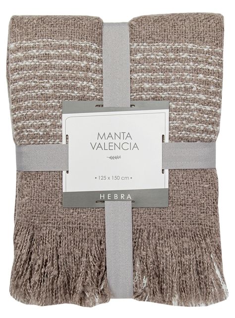 Manta Valencia 125X150 Gris-0