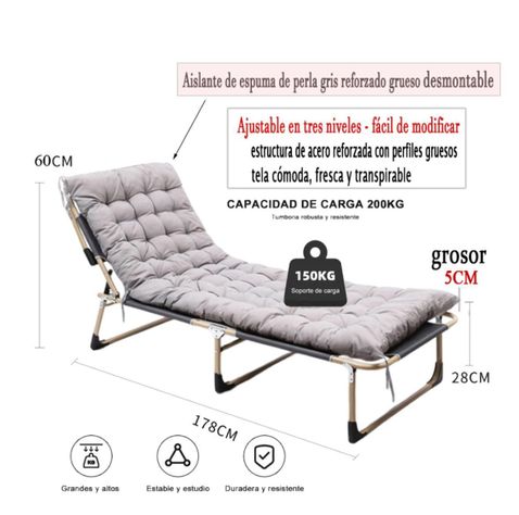 Cama Portátil Plegable Con Colchón-7