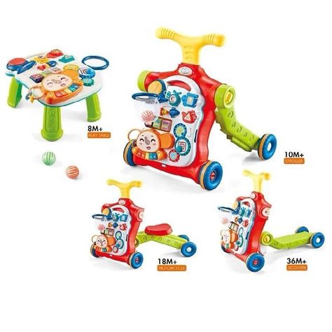 Caminadora Scooter Triciclo Mesa de Juegos Bebé Musical-2
