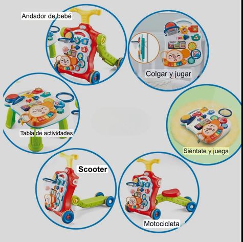 Caminadora Scooter Triciclo Mesa de Juegos Bebé Musical-3