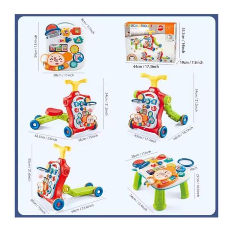 Caminadora Scooter Triciclo Mesa de Juegos Bebé Musical-4