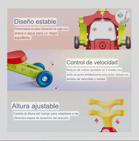 Caminadora Scooter Triciclo Mesa de Juegos Bebé Musical-7