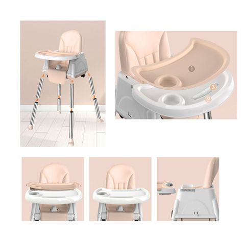 Silla De Comer Para Bebés Beige Ajustable 3 en 1-3