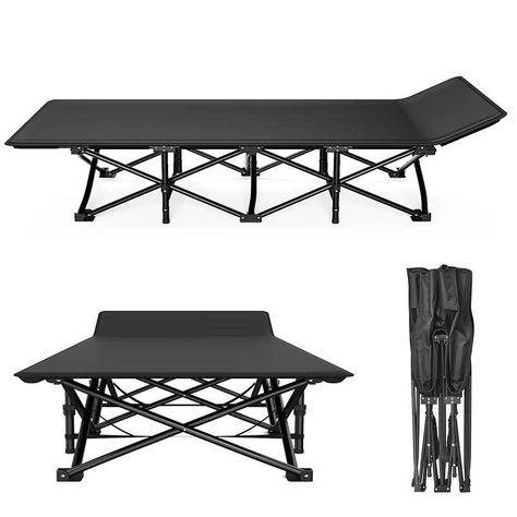 Cama de Camping Plegable Catre de Campaña Con Bolso-1