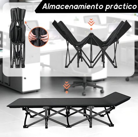 Cama de Camping Plegable Catre de Campaña Con Bolso-3
