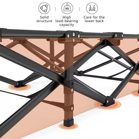 Cama de Camping Plegable Catre de Campaña Con Bolso-5