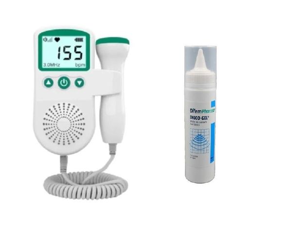 Monitor Doppler Sonar Utrasonico Verde + Gel + Pilas incluido-0