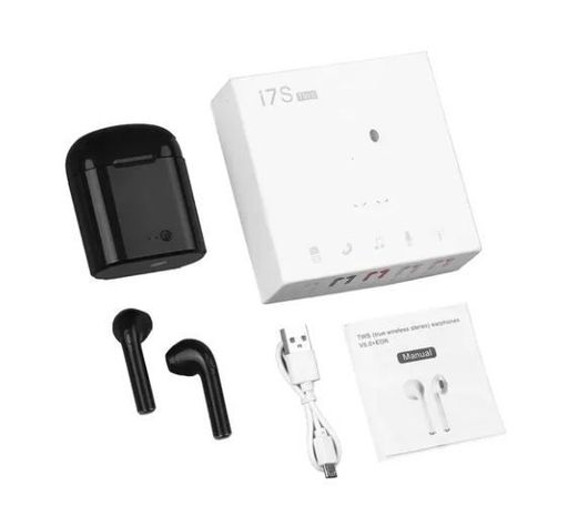 Audífonos Bluetooth Inalámbricos  Manos Libres Negro I7S-2