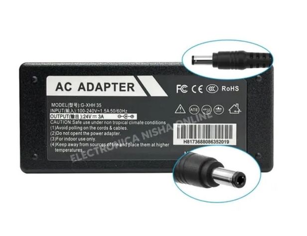 Cargador 24v 3a Plug 5.5 / 2.5 mm 72W-1