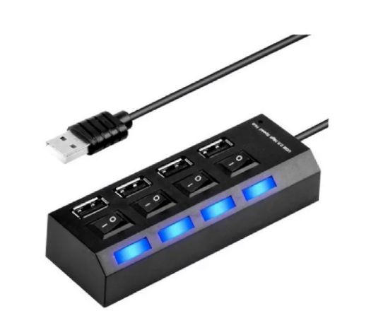 Hub 4 Puertos Multi Usb 2.0 Indicador Luz-0