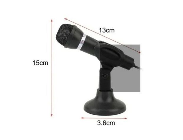 Microfono Plug 3.5 Pc Notebook Con Pedestal Incluido-2