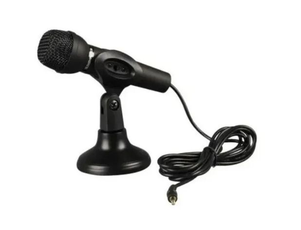 Microfono Plug 3.5 Pc Notebook Con Pedestal Incluido-0