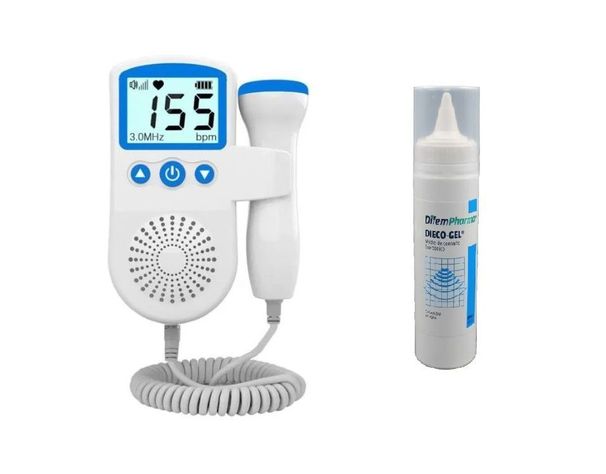 Monitor Doppler Sonar Utrasonico Azul + Gel + Pilas incluido-0