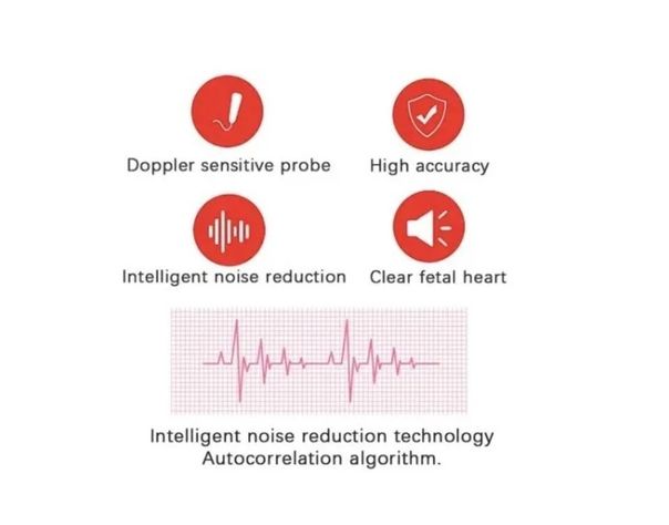 Monitor Doppler Sonar Utrasonico Azul + Gel + Pilas incluido-4