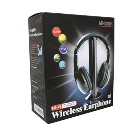 Audífonos Inalámbricos 5 En 1 Fm Mp3 Tv Televisor Equipo Pc-1