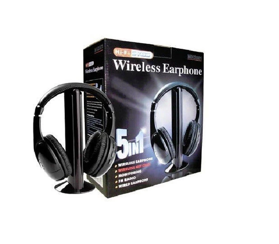 Audífonos Inalámbricos 5 En 1 Fm Mp3 Tv Televisor Equipo Pc-0