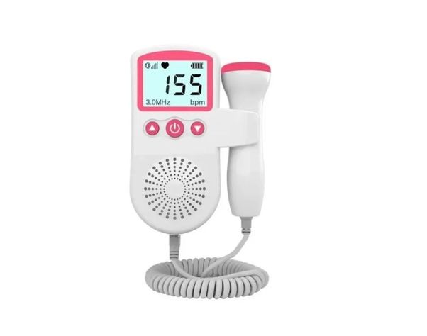 Monitor Doppler Sonar Utrasonico Rosado + Gel + Pilas incluido-1