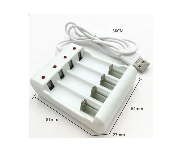 Cargador Para 4 Pilas AA Y AAA Conector USB-2