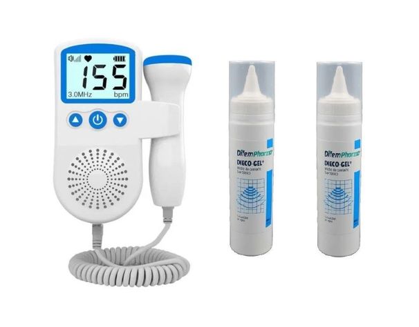 Monitor Doppler Sonar Utrasonico Azul + 2 Gel + Pilas incluido-0