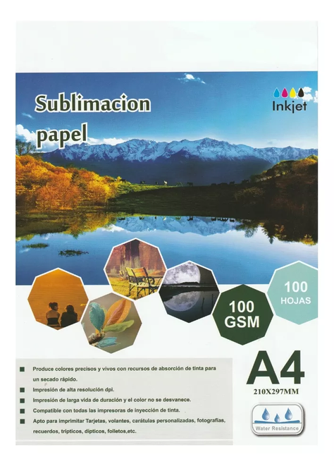 Papel Sublimación Secado Rápido 100grs Lee Centro 100 Hojas-0